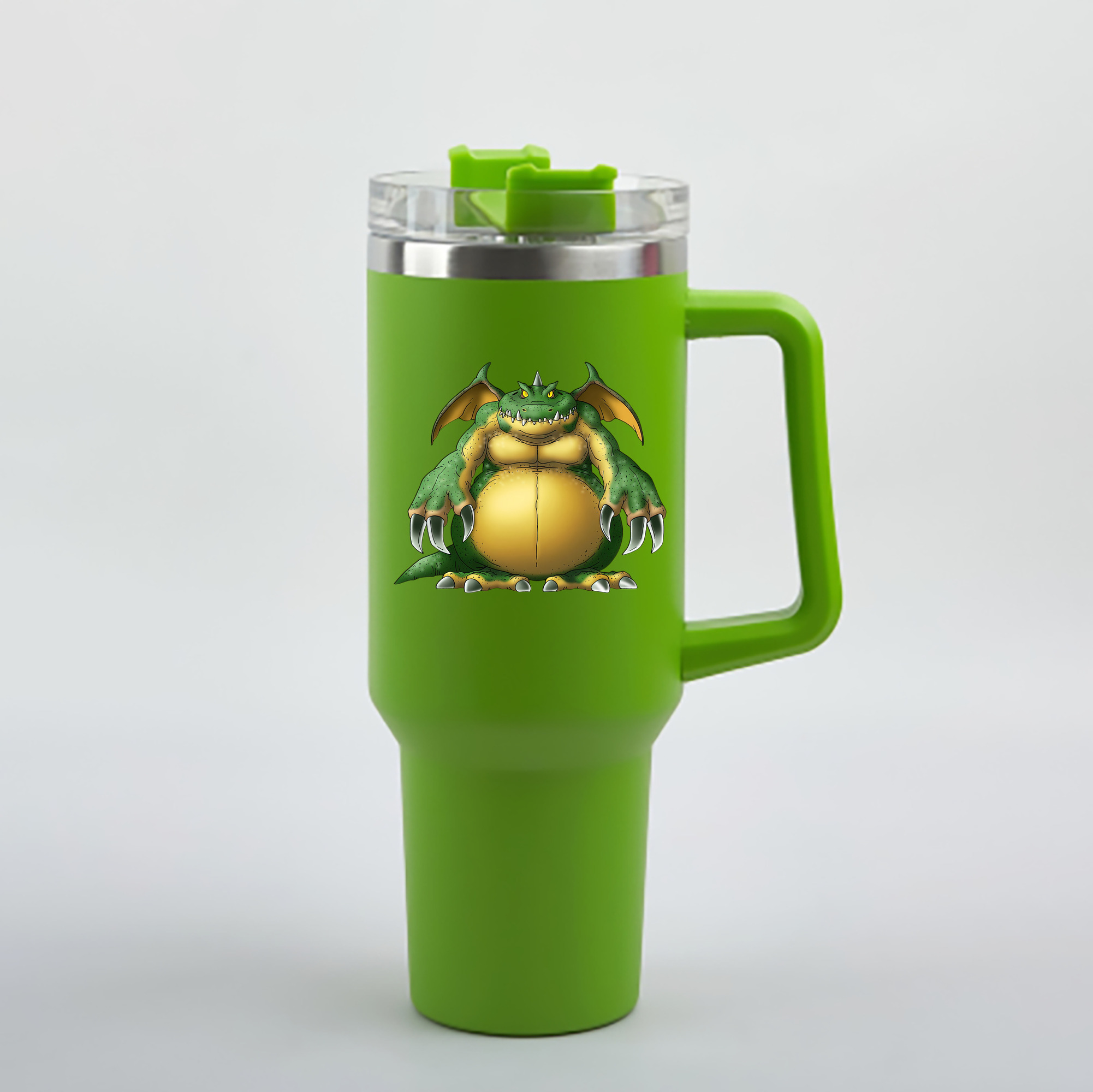 （画像用） ドラゴンクエスト Doragon Kuesuto Dragon Quest 1200mL車用タンブラー - クリスタルステッカー（プラスチックストロー付き）